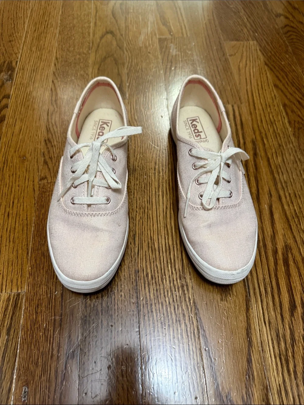 Keds Pink Canvas Low-Top Sneakers